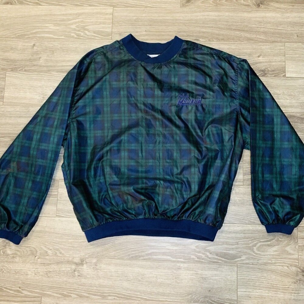 Vintage Avon Sportswear‎ Windbreaker Jacket Mens XL Golf Plaid Norton Magnum CAN